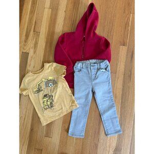 Boys Toddler Clothing Bundle - Size 3/4 T Fall Hoodie Jeans t-shirt